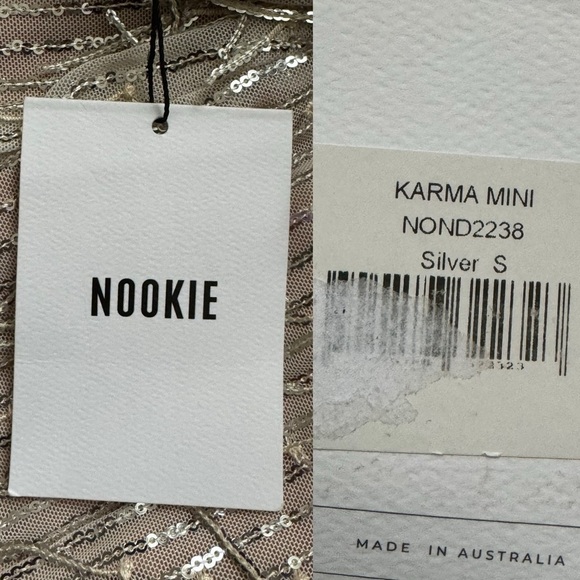 NWT Nookie Karma Mini Dress in Silver - Picture 9 of 10
